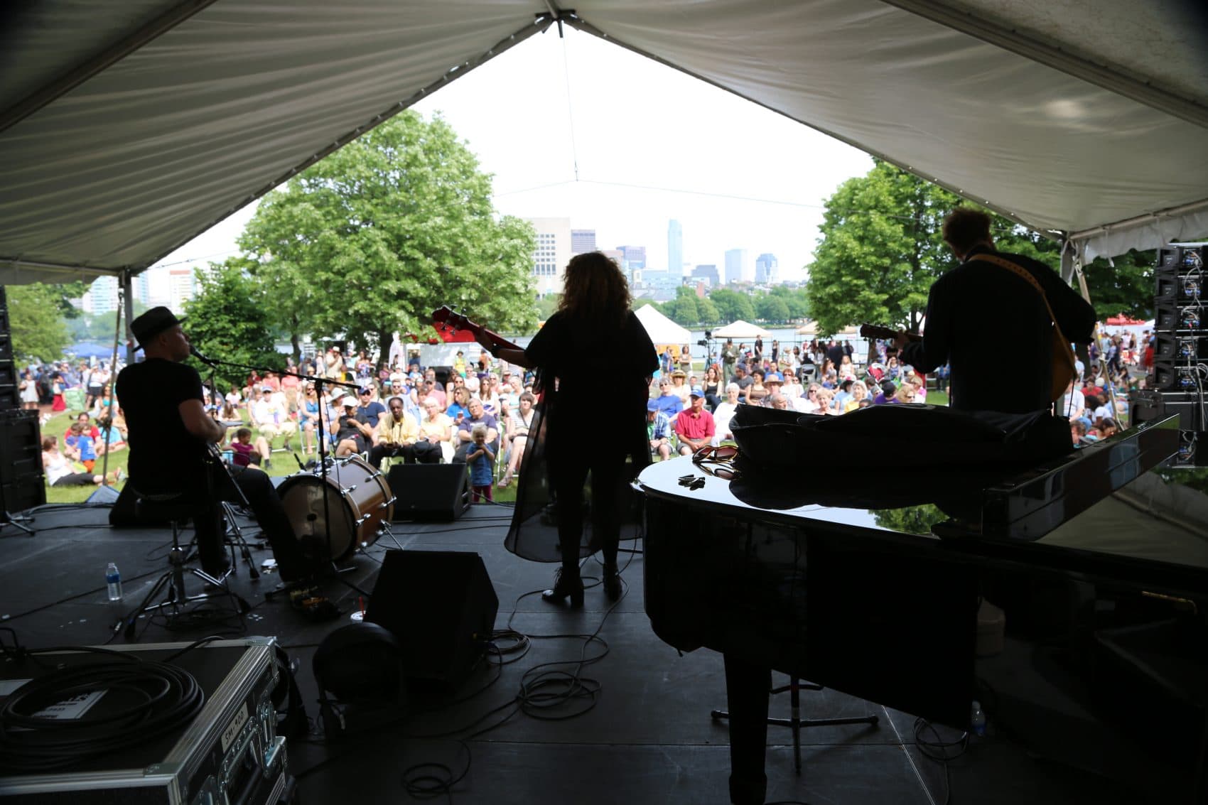 A band plays at the Cambridge River Fest in 2016. (Courtesy Cambridge Arts)