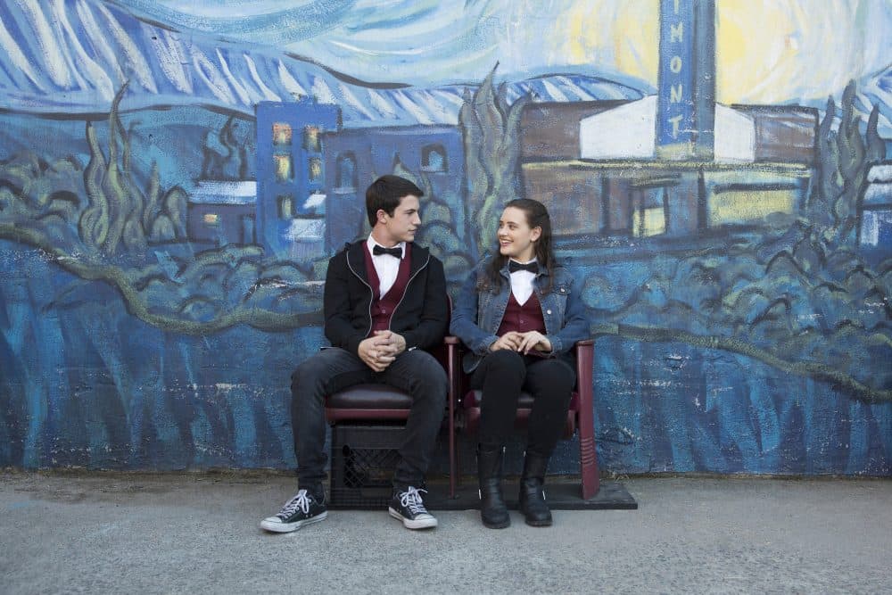 Dylan Minnette and Katherine Langford in “13 Reasons Why.” (Beth Dubber/Netflix)