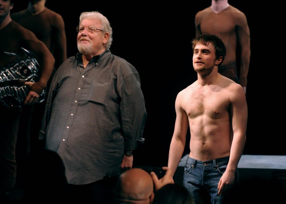 The late Richard Griffiths and Daniel Radcliffe in the 2008 New York opening of &quot;Equus.&quot; Radcliffe appeared nude in the play. (Peter Kramer/AP)