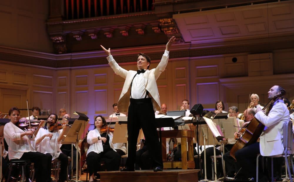 Conductor Keith Lockhart with the Boston Pops in a file photo. (Courtesy Winslow Townson)