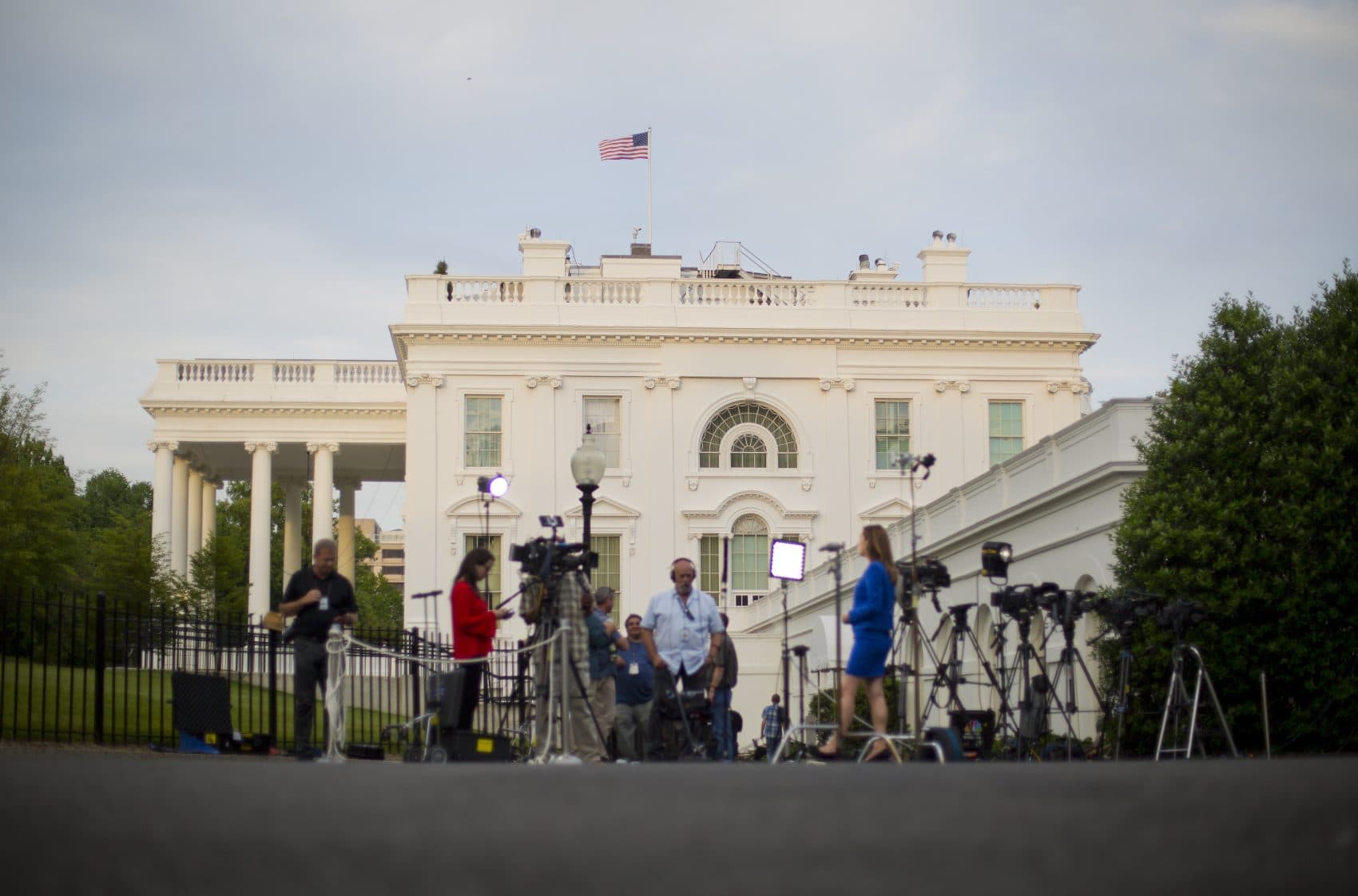 The White House distracts, talk of impeachment abounds and malicious software makes its way around the globe. All that and more in Tom Keane's roundup of the week in the news. Pictured: Television network crews begin their evening news broadcast outside the White House, Wednesday, May 17, 2017. (Pablo Martinez Monsivais/AP)