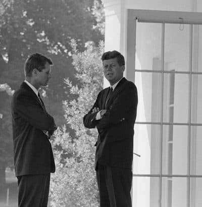 President John F. Kennedy, right, confers with his brother Attorney General Robert F. Kennedy at the White House on Oct. 1, 1962.  (AP)