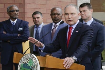 Environmental Protection Agency Administrator Scott Pruitt speaks at a news conference Wednesday, April 19, 2017, in East Chicago, Ind. (Teresa Crawford/AP)