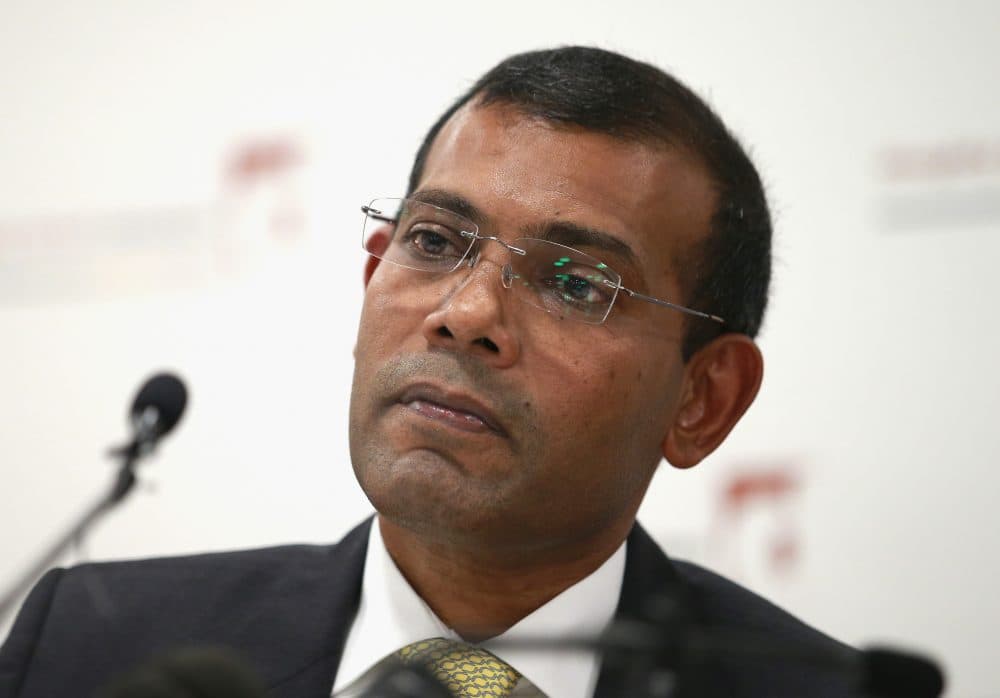 Former Maldives President Mohamed Nasheed at a press conference on Jan. 25, 2016, in London. (Chris Jackson/Getty Images)