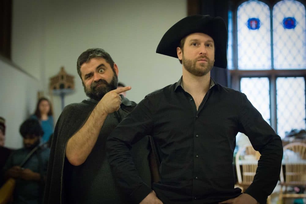 Jason McStoots and Jesse Blumberg of the vocal cast in rehearsals for &quot;Le Carnaval de Venise.&quot; (Courtesy Kathy Wittman/BEMF)