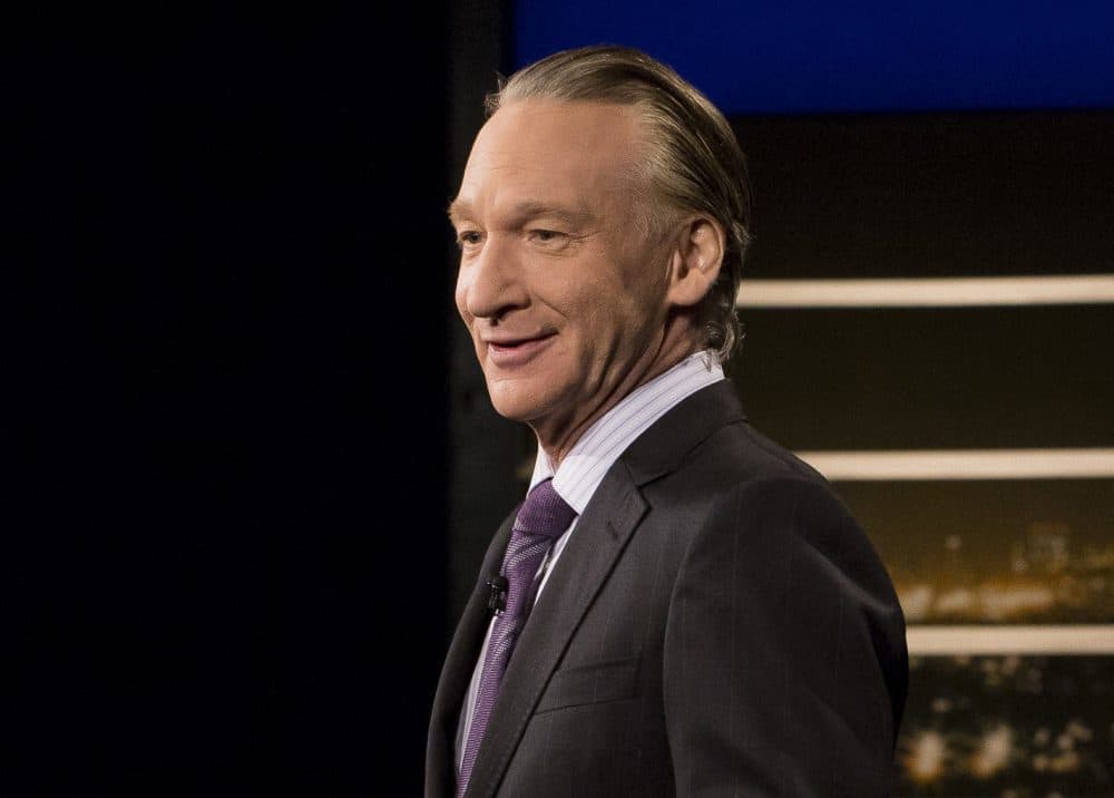 This June 2, 2017 photo released by HBO shows Bill Maher, host of &quot;Real Time with Bill Maher,&quot; in Los Angeles. HBO says academic Michael Eric Dyson will be filling this week’s guest slot after Sen. Al Franken bowed out of “Real Time with Bill Maher” in the wake of Maher’s use of a racial slur last week. (Janet Van Ham/HBO via AP)