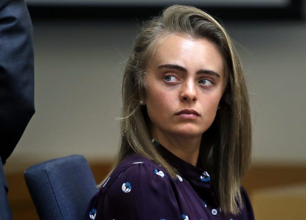 Defendant Michelle Carter listens to testimony at Taunton District Court on Thursday. (Charles Krupa/AP, pool)