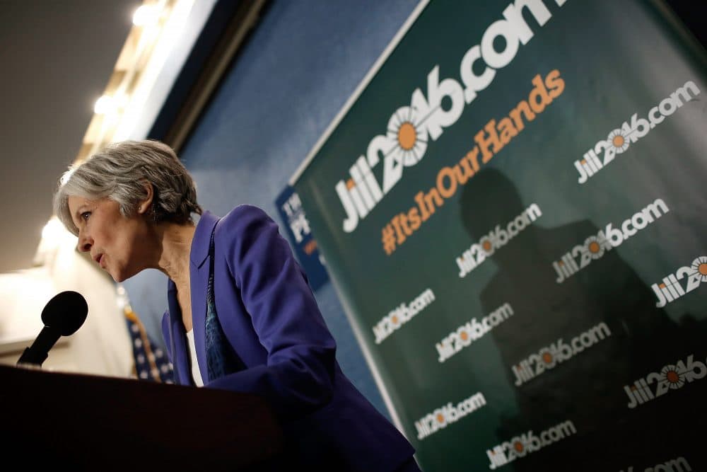 Green Party presidential nominee Jill Stein speaks at the National Press Club in February 2015 in Washington, D.C. (Win McNamee/Getty Images)