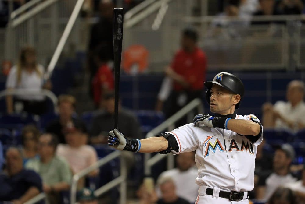 Ichiro Suzuki became the oldest major leaguer to start a game in center field since 1900. (Mike Ehrmann/Getty Images)