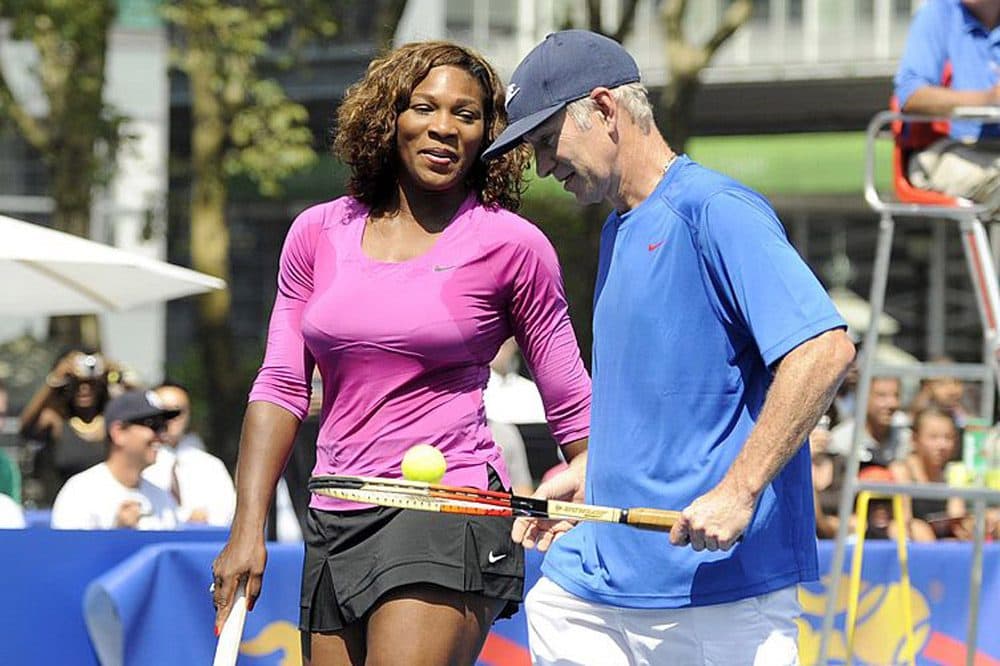 John McEnroe (right) recently said Serena Williams is the best female player of all time -- but that she'd be ranked 700th on the men's circuit. (Rob Tringali/Getty Images for DirecTV)