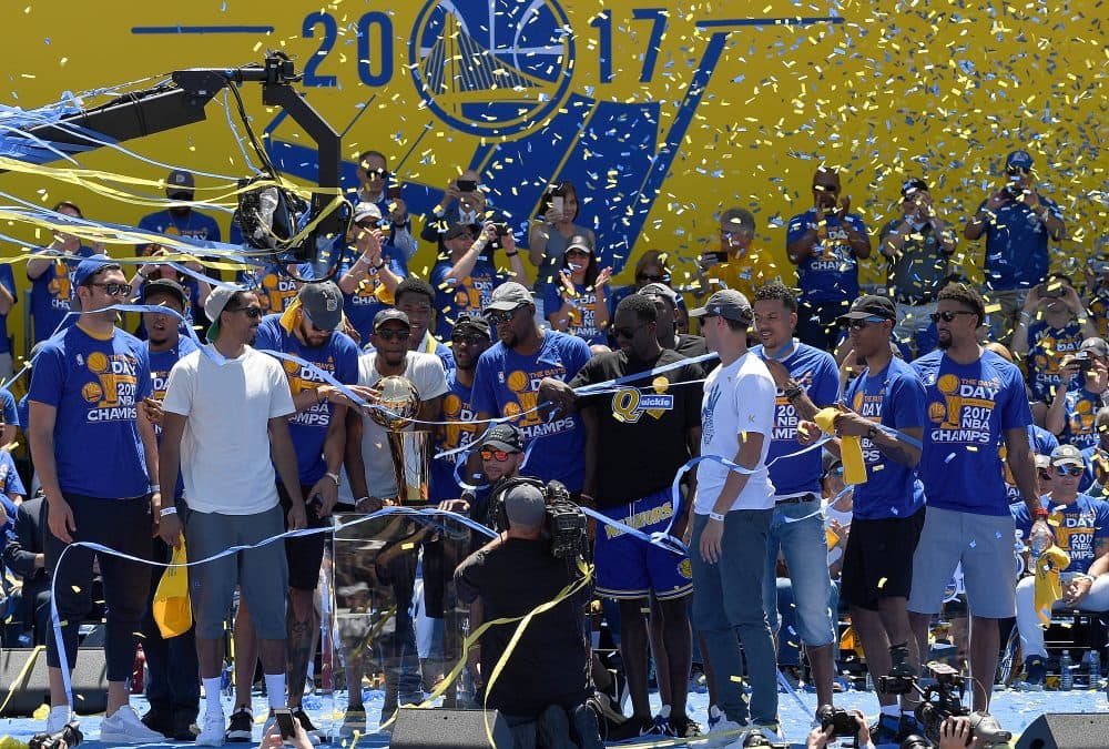 The Golden State Warriors celebrated their second championship in three years. (Thearon W. Henderson/Getty Images)