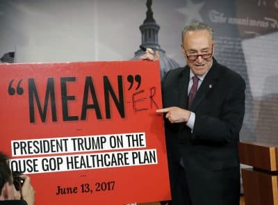 Senate Minority Leader Chuck Schumer responds to the release of the Republicans' healthcare bill at the Capitol in Washington, June 22, 2017. (AP/J. Scott Applewhite)