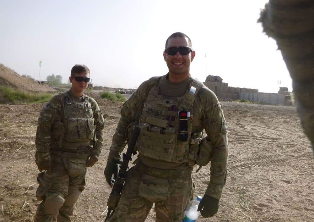 Jeffrey Machado is one of two Massachusetts veterans now suing state Treasurer Deb Goldberg, saying that they were unjustly denied their Welcome Home Bonus after serving in Afghanistan. (Courtesy)