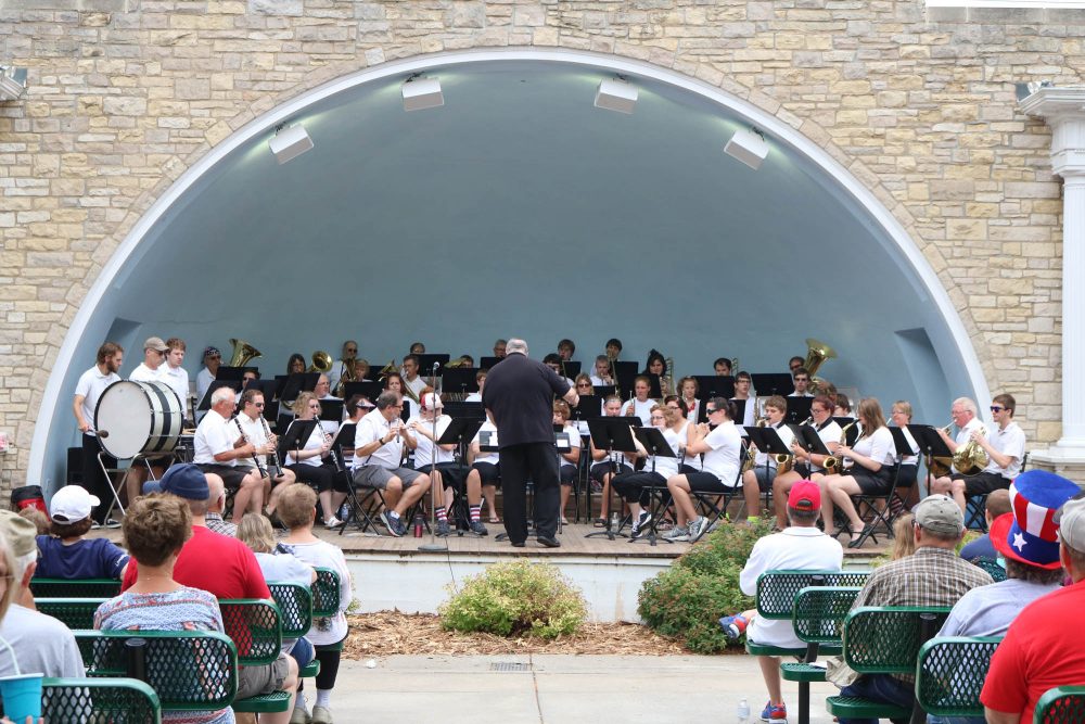 The Seward Municipal Band plays a concert of Sousa and patriotic music every Fourth of July. (Courtesy of the Seward County Independent)