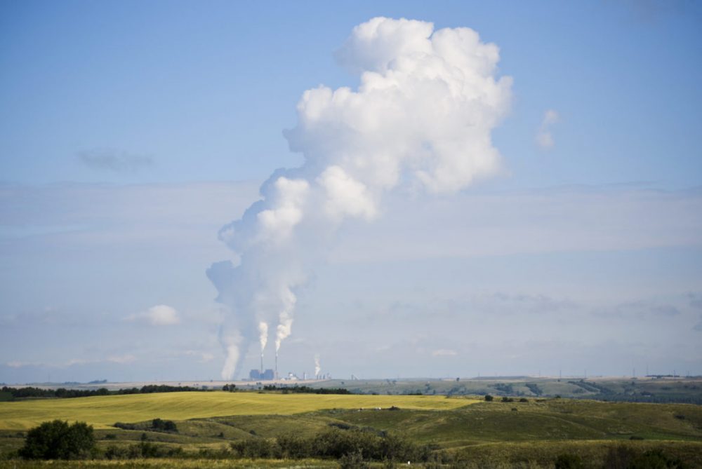 Coal-fired power plants like this one in central North Dakota are located right next to mines. Efforts are underway here and in coal states across the country to develop &quot;clean coal&quot; technology. (Amy Sisk/Inside Energy)