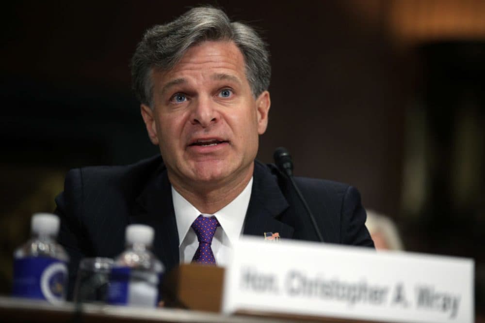 FBI director nominee Christopher Wray testifies during his confirmation hearing before the Senate Judiciary Committee, July 12, 2017 on Capitol Hill in Washington. If confirmed, Wray will fill the position that has been left behind by former director James Comey who was fired by President Donald Trump about two months ago. (Alex Wong/Getty Images)