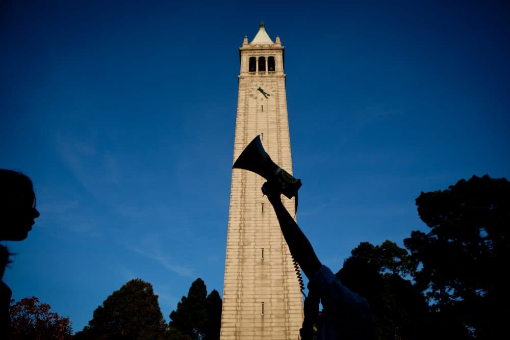 University of California Berkeley students march through campus during a strike in solidarity with the Occupy Wall Street movement in 2011. (Max Whittaker/Getty Images)