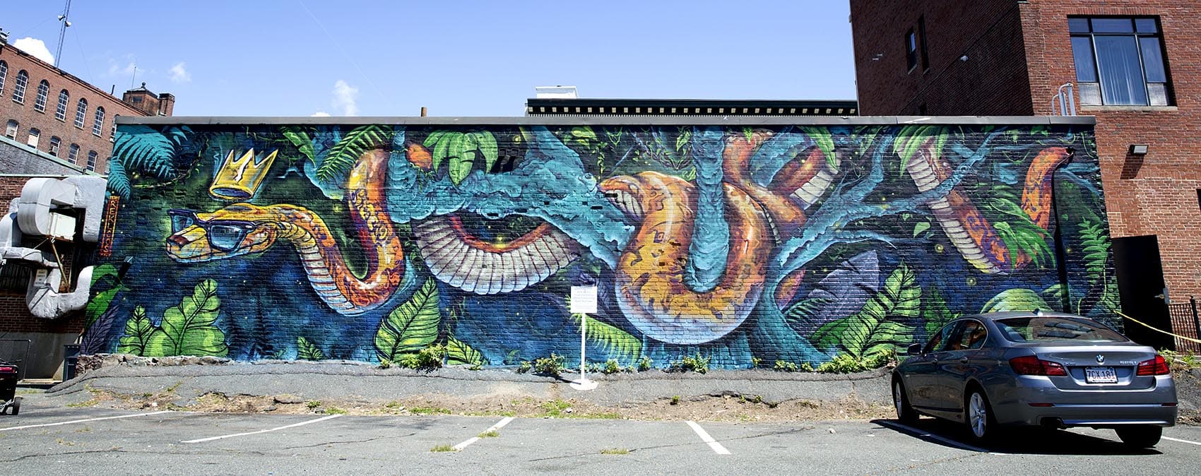 Team Rekloos' mural near Spring Street. (Robin Lubbock/WBUR)