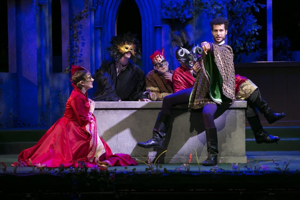 The cast of Commonwealth Shakespeare Company's &quot;Romeo and Juliet&quot; on Boston Common. (Courtesy Evgenia Eliseeva/Commonwealth Shakespeare Company)