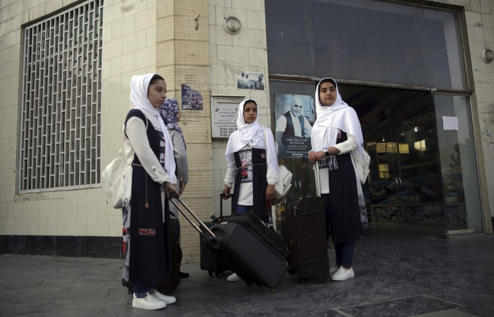 The third time's the charm for Afghanistan's all girl robotics team, who will be allowed entry into the U.S. to compete in a competition after President Donald Trump personally intervened to reverse a decision twice denying them enter into the country. (AP Photos/Massoud Hossaini)