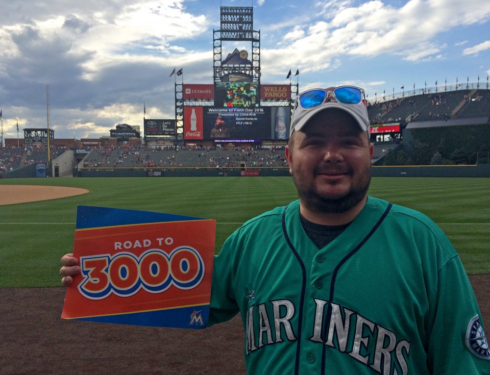 Ben Wells, pictured above, had a lot invested in his quest to witness Ichiro Suzuki's 3,000-career-hit milestone. (Courtesy Ben Wells)