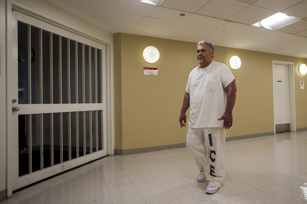 Francisco Rodriguez, who was denied asylum in 2011 but had been routinely granted permission to stay in the country, is now awaiting possible deportation after being taken into federal custody last month during a check-in with ICE. (Jesse Costa/WBUR)