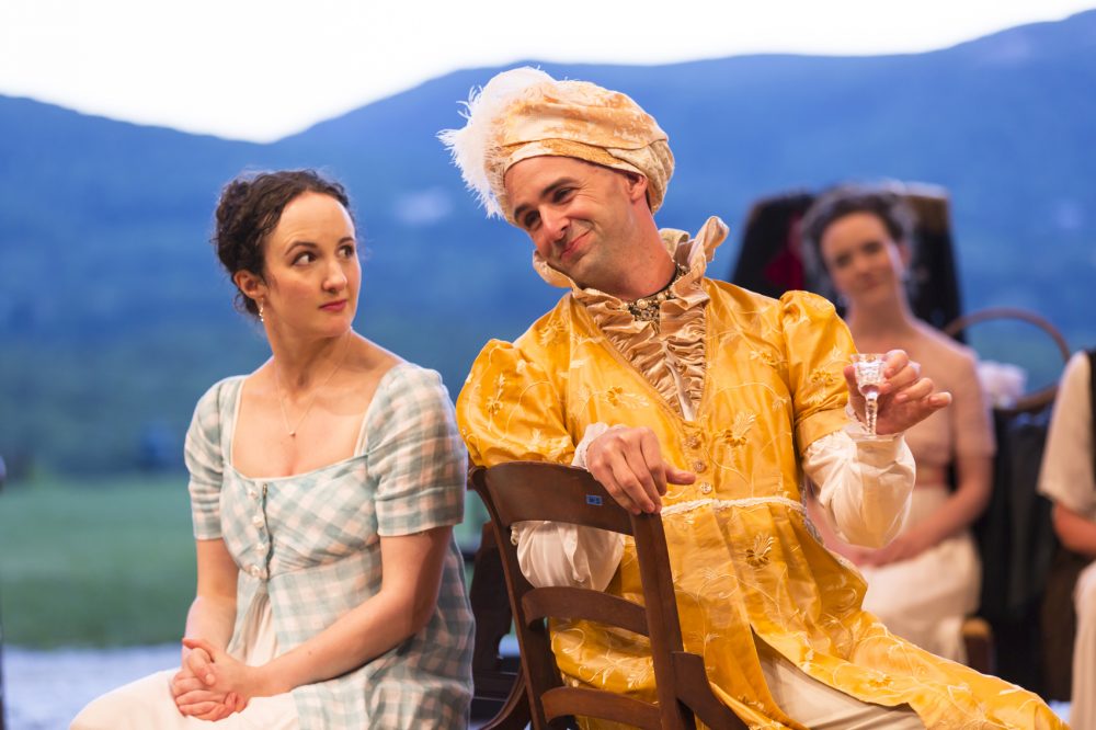 Kate Hamill's unconventional production of Jane Austen’s &quot;Pride and Prejudice&quot; includes theatrical acting, men playing women and disco music — all while staying true to Austen's original themes. (Courtesy T. Charles Erickson)