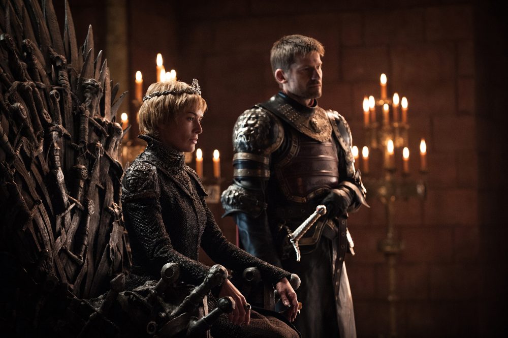 Lena Headey and Nikolaj Coster-Waldau, in an image from season seven of &quot;Game of Thrones.&quot; (Helen Sloan/Courtesy of HBO)
