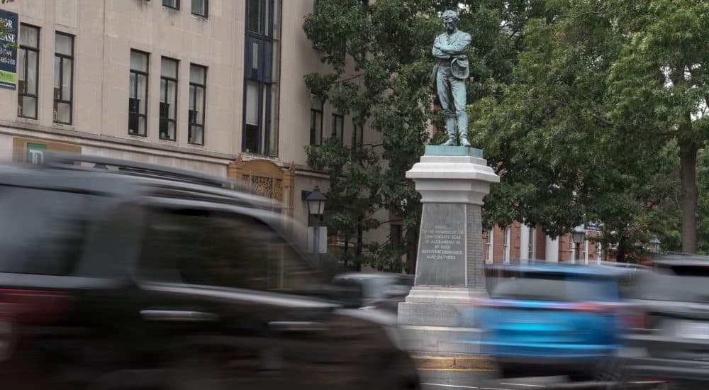 The bronze statue &quot;Appomattox&quot; in downtown Alexandria, Va., on Aug. 14, 2017. (Paul J. Richards/AFP/Getty Images)