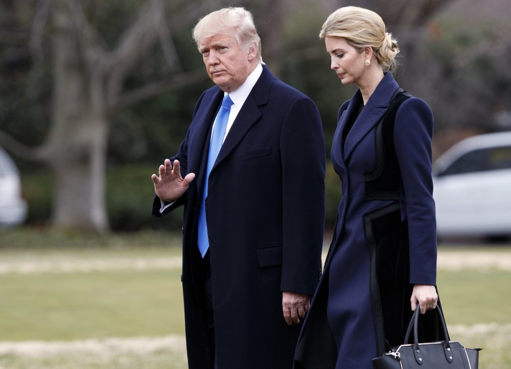 Ivanka Trump, pictured here with President Donald Trump on Feb. 1, 2017, has been a vocal advocate for policies benefiting working women. (Evan Vucci/AP File)
