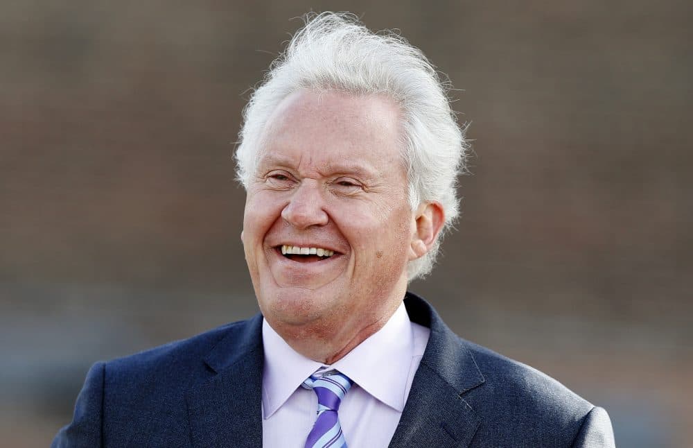 Former General Electric CEO Jeff Immelt attends a ground-breaking ceremony for GE's new headquarters, Monday, May 8, 2017, in Boston. (AP Photo/Michael Dwyer)