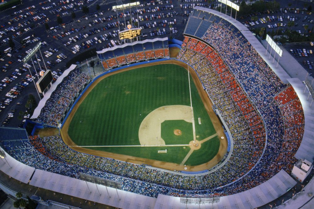 The Dodgers are packing the fans in, in part because of a TV blackout. (Getty Images)