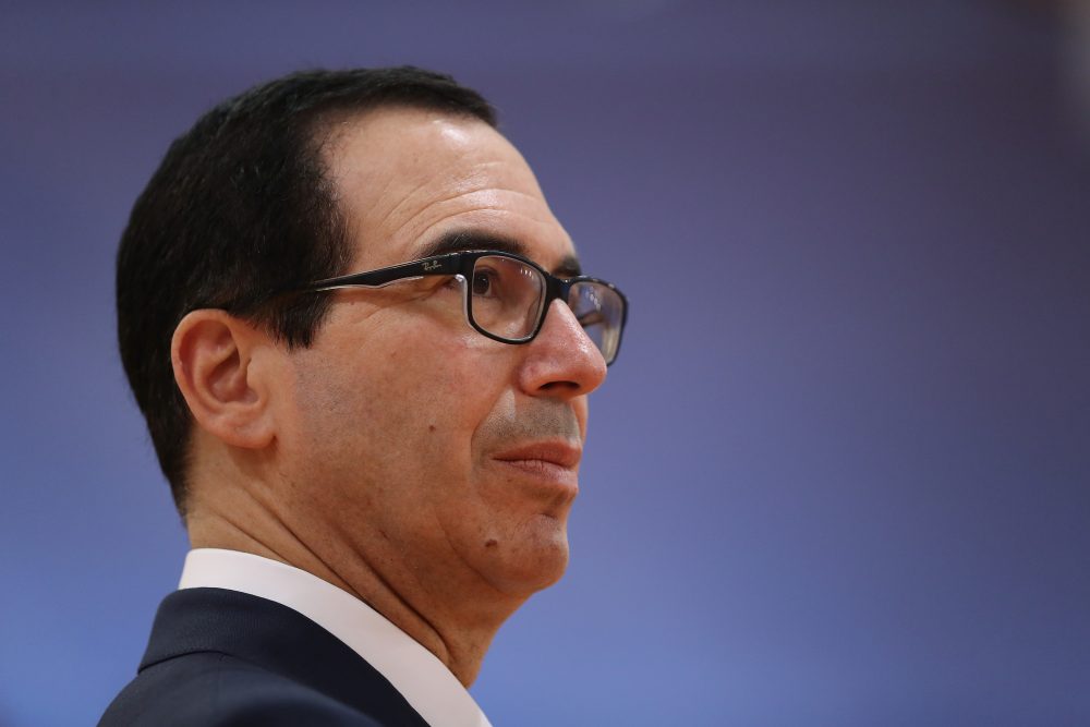 Treasury Secretary Steven Mnuchin attending the second day of the G20 economic summit on July 8, 2017 in Hamburg, Germany. (Sean Gallup/Getty Images)