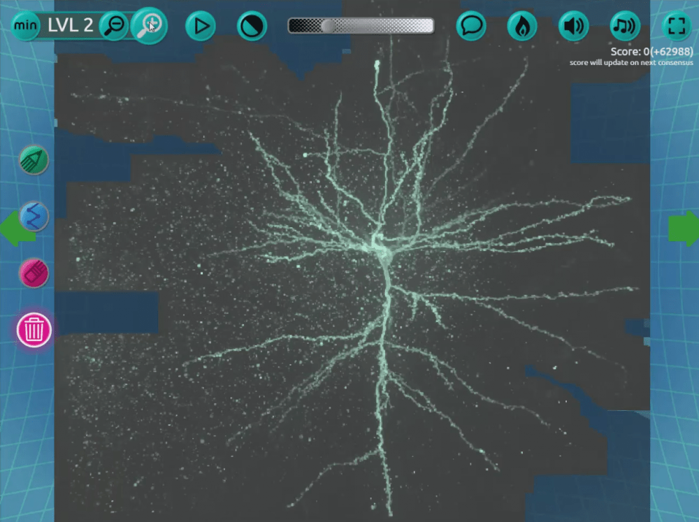 Call it &quot;citizen neuroscience,&quot; games like the new &quot;Mozak&quot; -- akin to a very challenging connect-the-dots as you trace a neuron -- let you contribute to brain science as you play. (Courtesy)