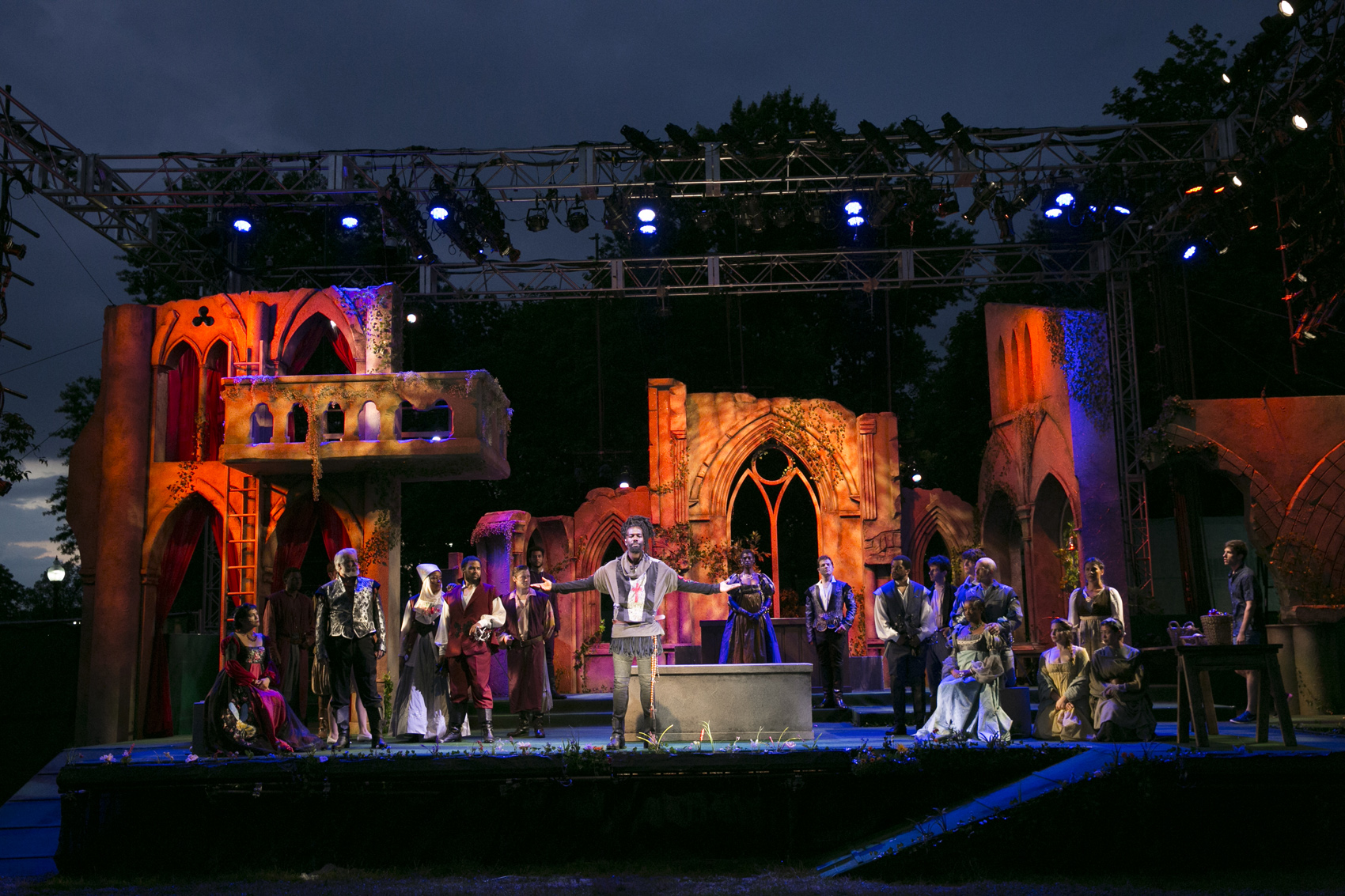 The cast of Commonwealth Shakespeare Company's &quot;Romeo and Juliet&quot; (Courtesy Evgenia Eliseeva/CSC)