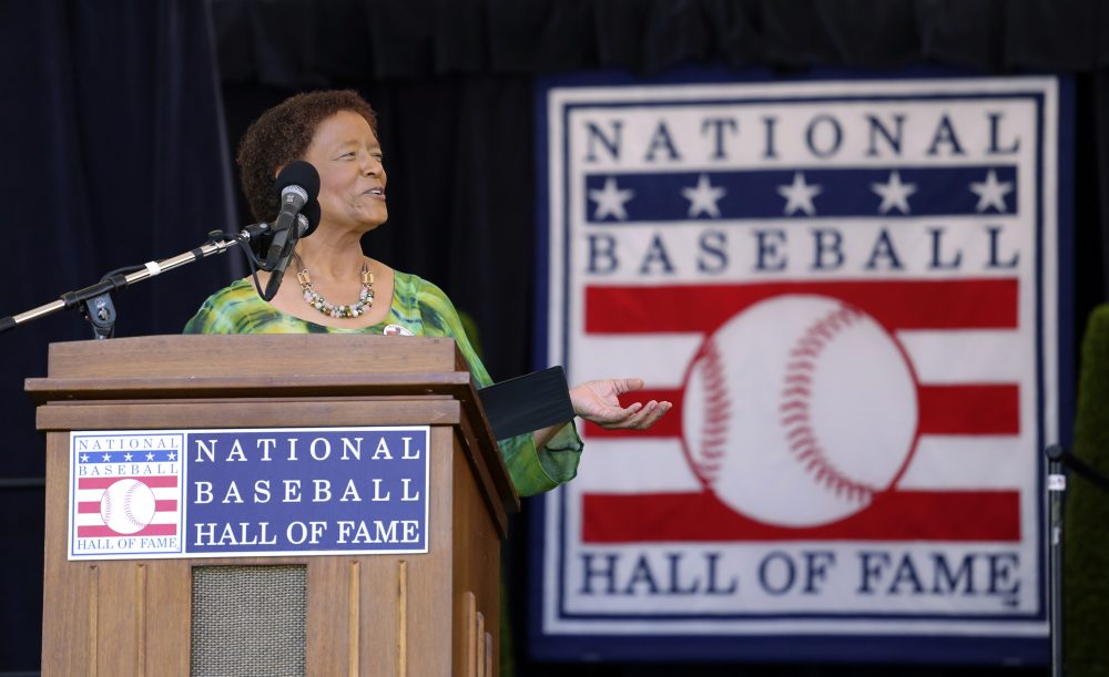 In 2017, former sportswriter Claire Smith became the first woman to win the J.G. Taylor Spink Award, the highest honor the Baseball Writers’ Association of America bestows, for her contributions to baseball writing. (Reed Saxon/AP)
