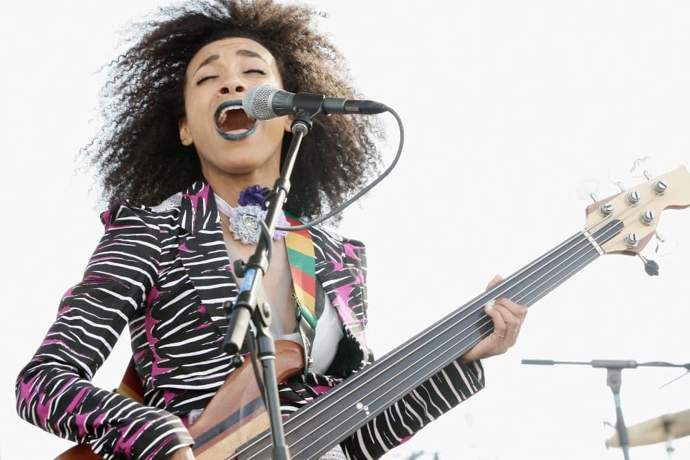 Musician Esperanza Spalding performs on stage at The 12th Annual Jazz In The Gardens Music Festival at Hard Rock Stadium on March 19, 2017 in Miami Gardens, Fla. (Mychal Watts/Getty Images for Jazz in The Gardens Music Festival)
