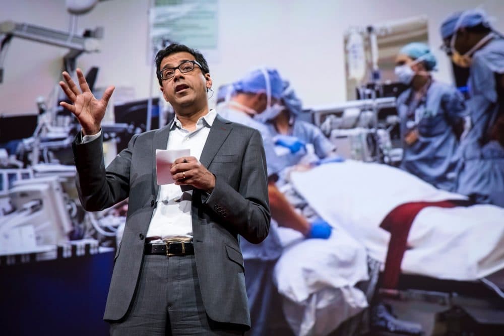 Atul Gawande speaks at TED2017 - The Future You, in April 2017 in Vancouver, B.C., Canada. (Bret Hartman/TED via Flickr Creative Commons)