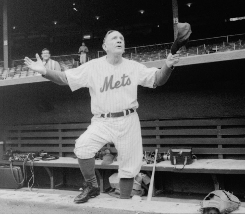 Casey Stengel managed the Brooklyn Dodgers, the Boston Braves, the New York Yankees and the New York Mets. (AP)
