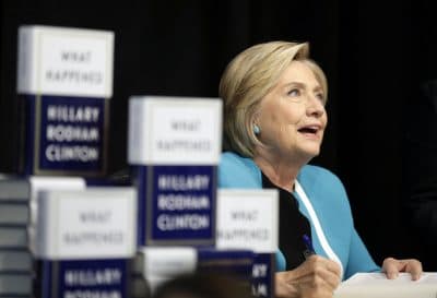 Hillary Rodham Clinton signs copies of her book &quot;What Happened&quot; at a book store in New York, Tuesday, Sept. 12, 2017. (Seth Wenig/AP)