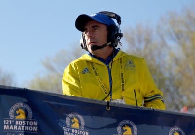 Race director Dave McGillivray is seen at the start of 2017 Boston Marathon. (Mary Schwalm/AP)