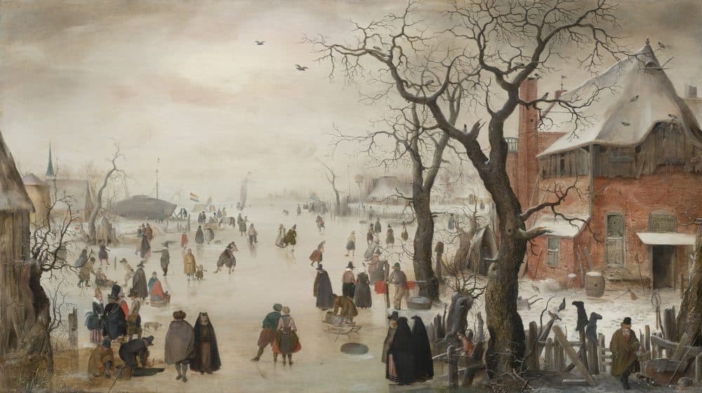 Hendrick Avercamp's &quot;Winter Landscape near a Village,&quot; painted around 1610-1615. (Courtesy Rose-Marie and Eijk van Otterloo Collection/Museum of Fine Arts)