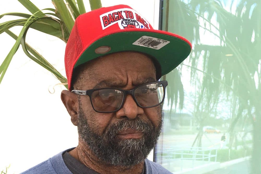 Alvin Joseph of St. Thomas made it through the path of a hurricane and two evacuations without missing a dialysis treatment. (Sammy Mack/WLRN)