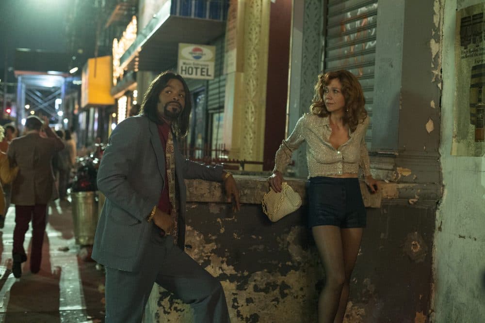 Method Man (left) and Maggie Gyllenhaal in a still from HBO's &quot;The Deuce.&quot; (Courtesy Paul Schiraldi/HBO)