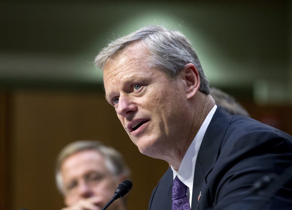 &quot;The most important thing we need to do here is get everybody to understand and accept that they have a role to play in this,&quot; Governor Baker said Tuesday. (Jose Luis Magana/AP)