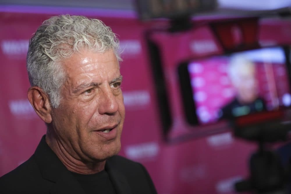 Executive producer and narrator chef Anthony Bourdain attends the premiere of &quot;Wasted! The Story of Food Waste&quot; on Thursday, Oct. 5, 2017, in New York. (Brent N. Clarke/Invision/AP)