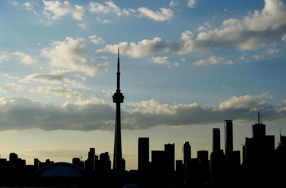 A silhouetted view of the skyline in Toronto, Ontario, in 2015. (Jim Watson/AFP/Getty Images)