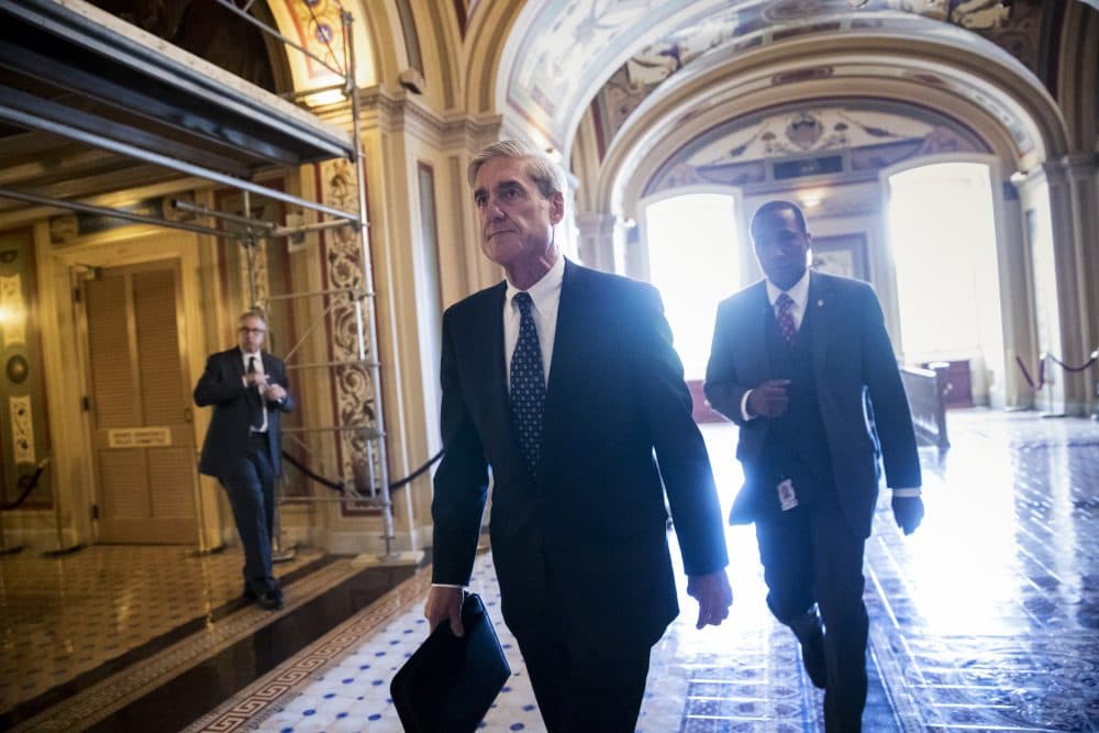 Special Counsel Robert Mueller departs the Capitol after a closed-door meeting with members of the Senate Judiciary Committee about Russian meddling in the election and possible connection to the Trump campaign, in Washington, Wednesday, June 21, 2017. (J. Scott Applewhite/AP)