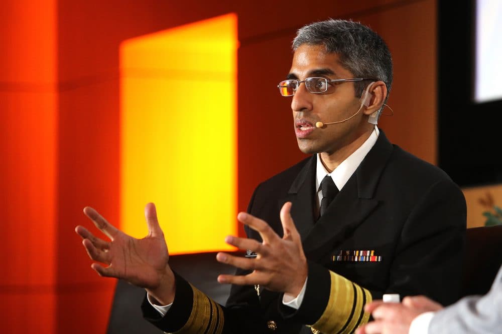 Vice Admiral Vivek Murthy, MD, 19th Surgeon General of United States gives a heartfelt talk on improving health through love and humanity at the 5th annual Lake Nona Impact Forum, a three-day thought leadership event, on Thursday, Feb. 16, 2017, in Orlando, Florida. (Alex Menendez/AP)
