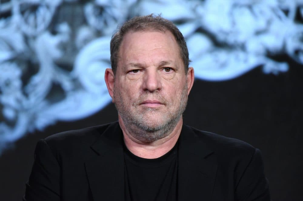 In this Jan. 6, 2016 file photo, Harvey Weinstein is pictured in Pasadena, Calif. Weinstein was fired Sunday by the Weinstein Co., the studio he co-founded with his brother Bob, after a bombshell New York Times expose alleged decades of crude sexual behavior on his part toward female employees and actresses. (Richard Shotwell/Invision/AP)

